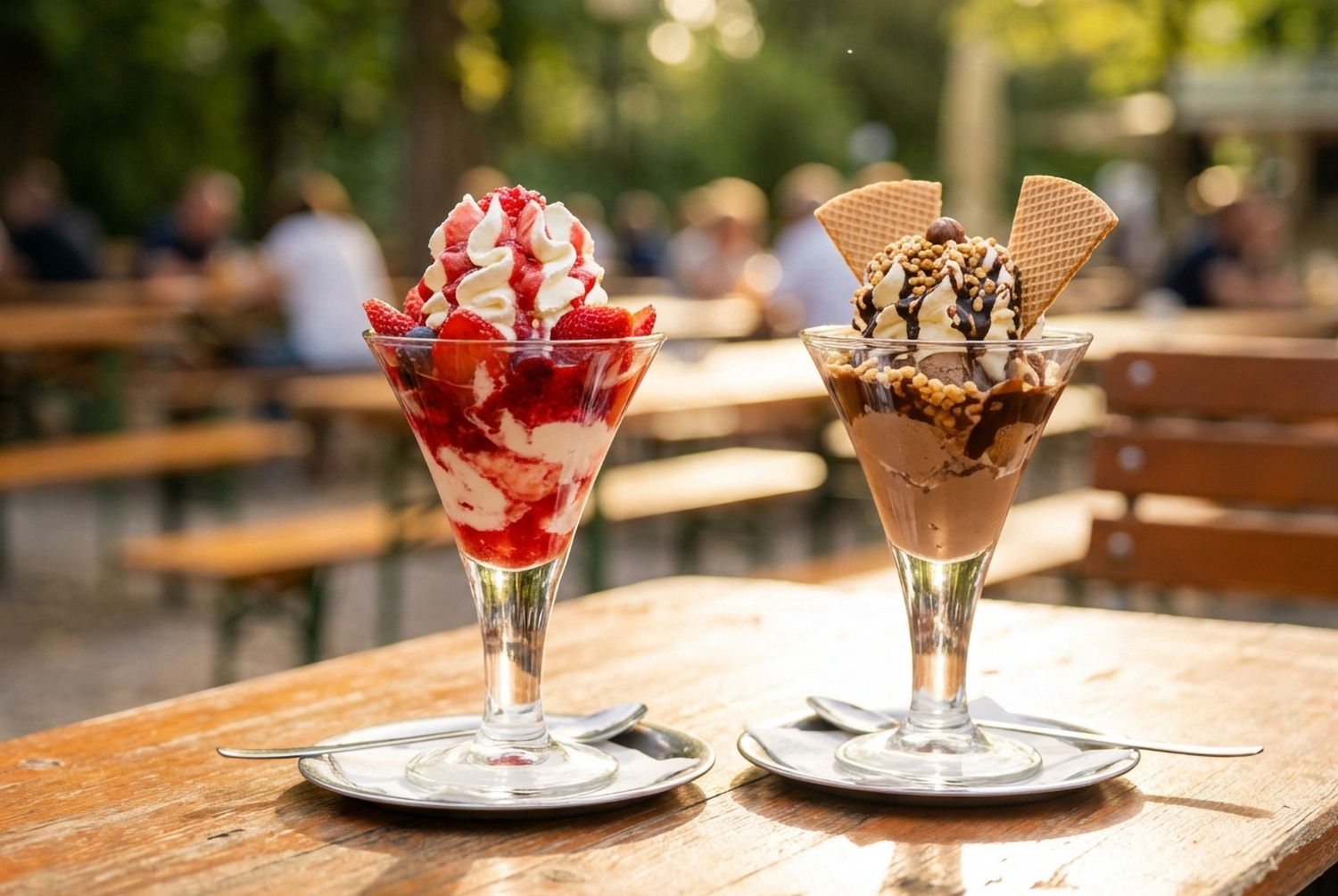 Biergarten und Eiscafé der Linkenmühle am Hohenwarte Stausee
